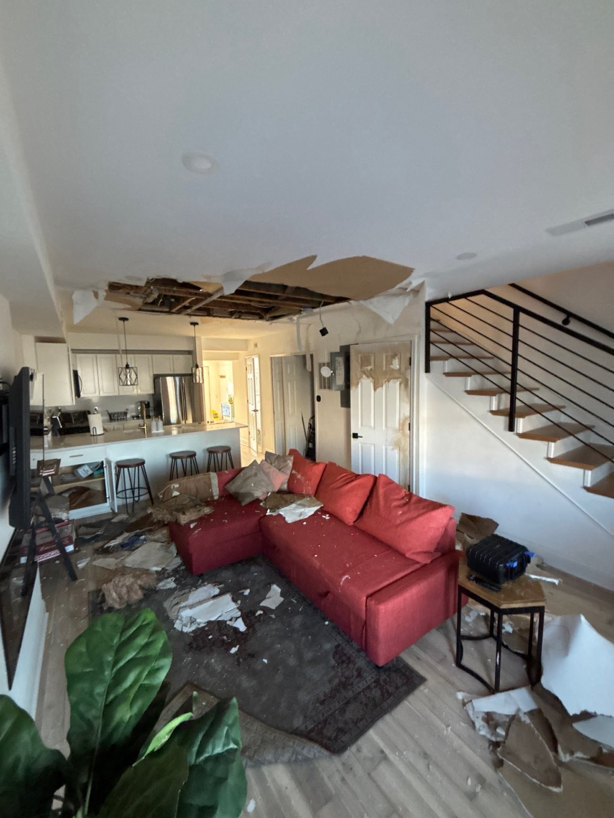 Before photo: water damage restoration project in Washington, DC — documented initial conditions by Restoration Doctor