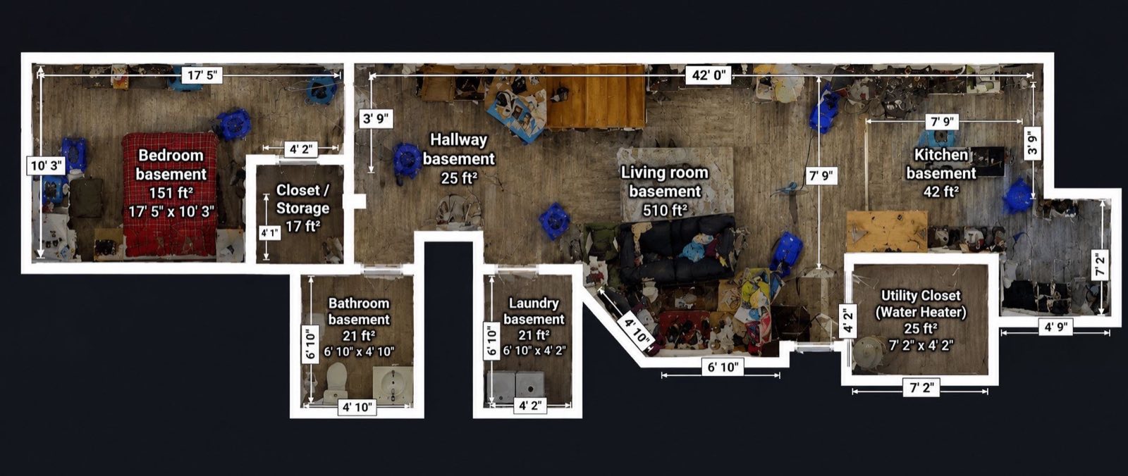 After photo: completed water damage restoration in Washington, DC — Restoration Doctor project documentation