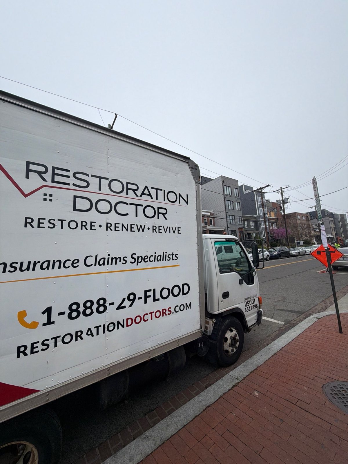 Before photo: water damage restoration project in Washington, DC — documented initial conditions by Restoration Doctor