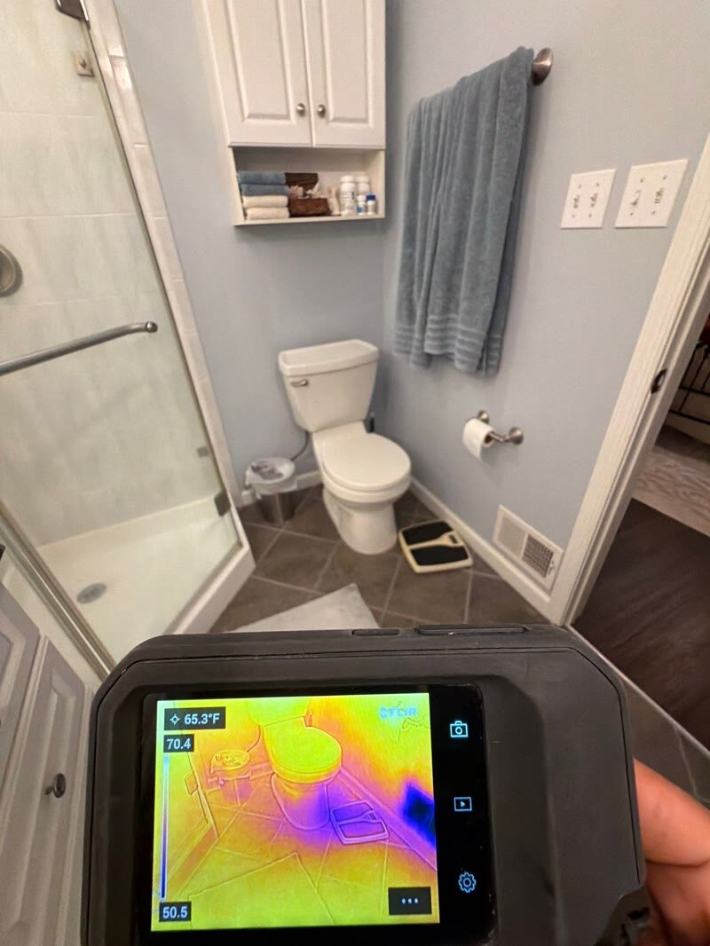 thermal imaging camera revealing hidden moisture, Centreville VA