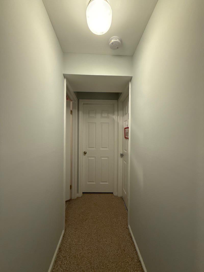 clean dried hallway after mitigation, Centreville VA